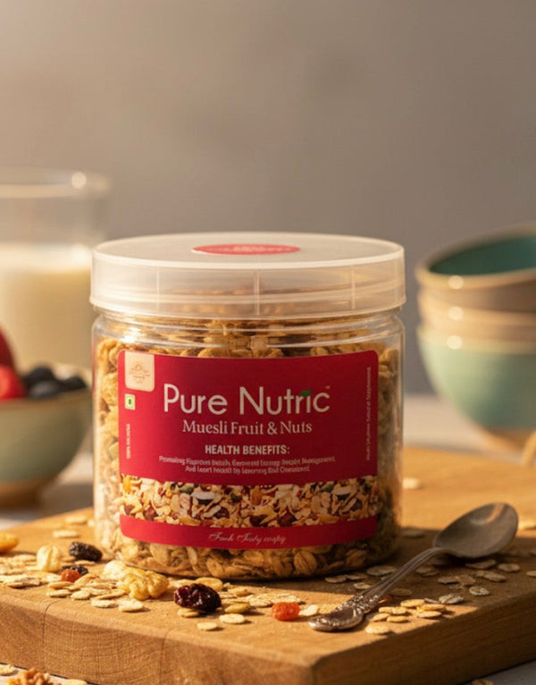 Premium Muesli Fruit & Nuts – Healthy, Crunchy & Nutritious Breakfast Blend (190g)