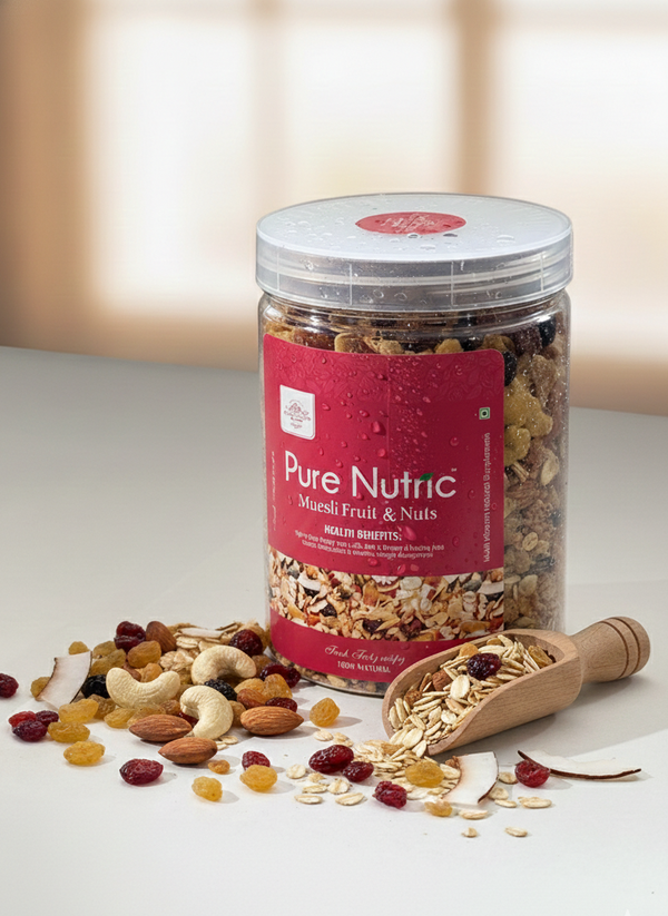 Premium Muesli Fruit & Nuts – Healthy, Crunchy & Nutritious Breakfast Blend (290g)