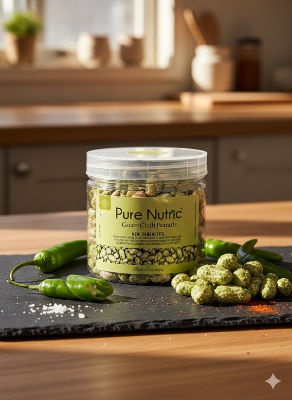Pure Nutric: Zesty Green Chilli Peanuts (240g)