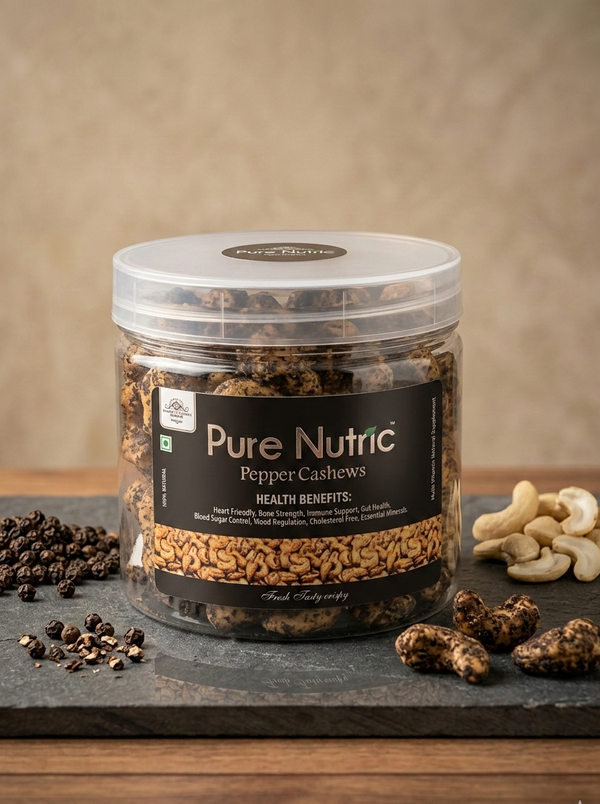 Premium Pepper Roasted Cashews – Bold, Spicy & Crunchy